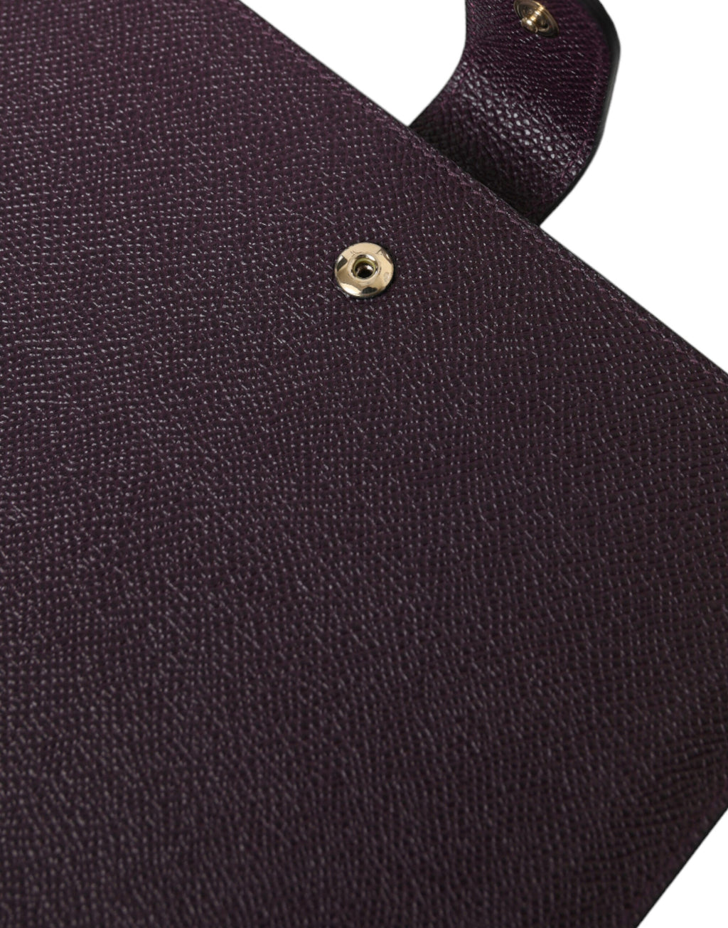 Dolce & Gabbana Dark Brown Leather Logo Plaque Cover Case Tablet Case