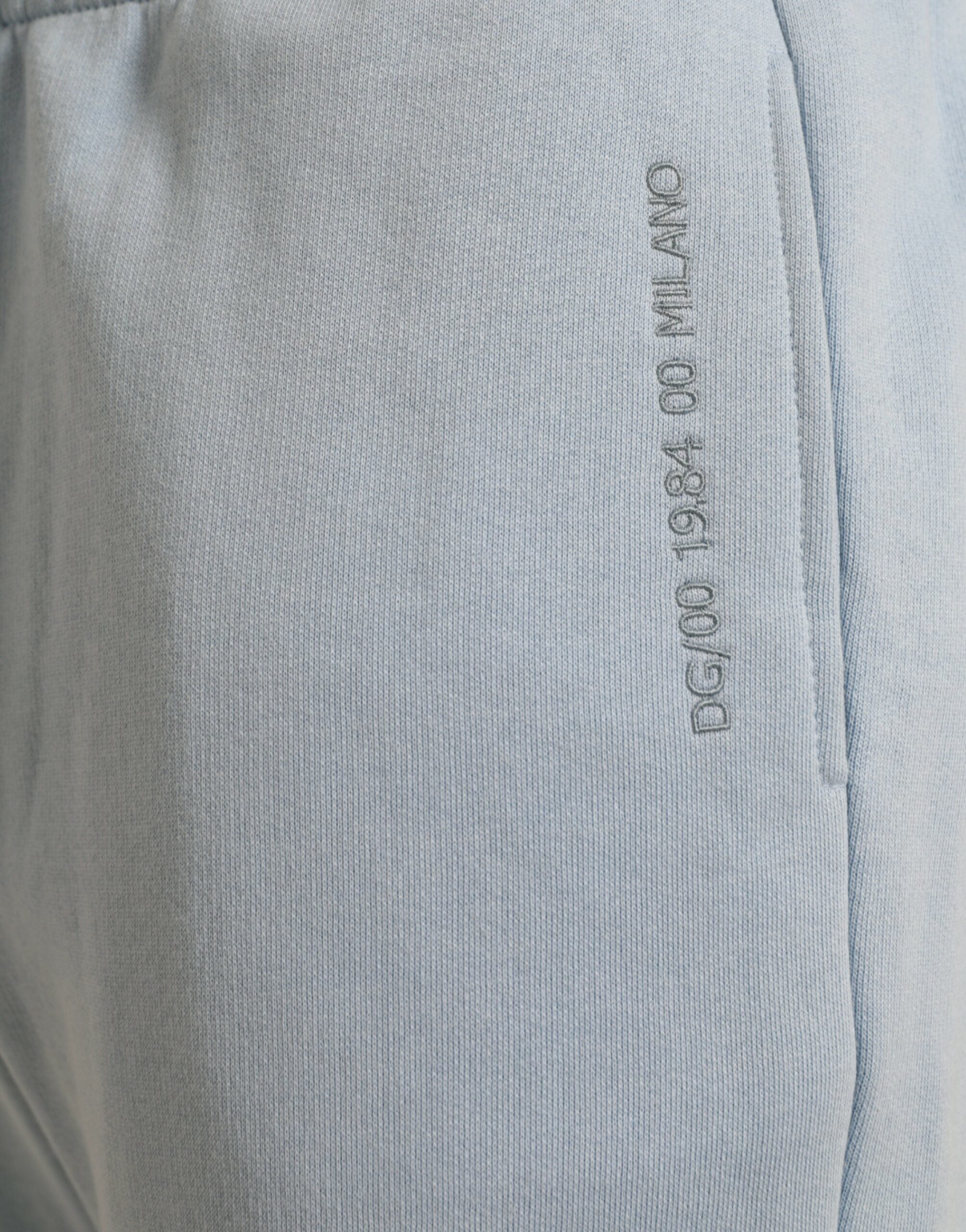Dolce & Gabbana Light Blue Cotton Sweatpants Men's Jogger Pants
