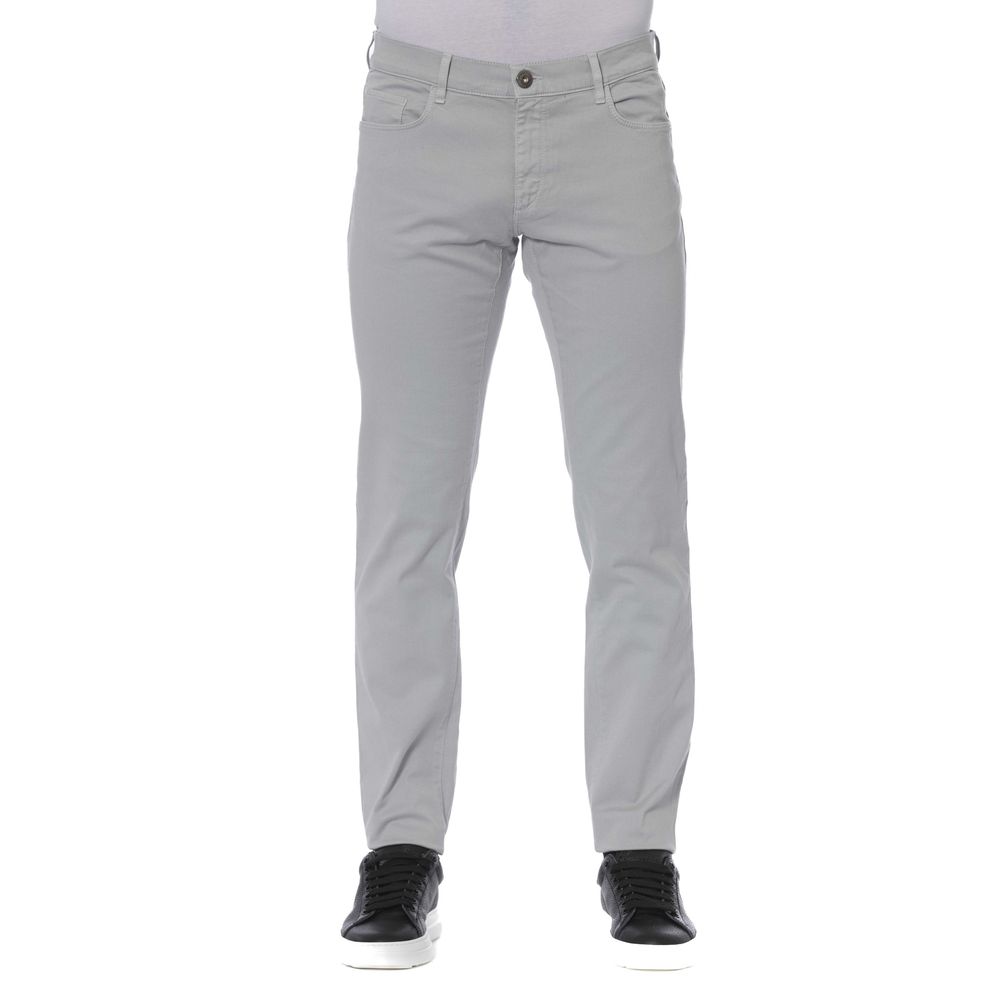 Trussardi Jeans Grey Cotton Men's Jeans