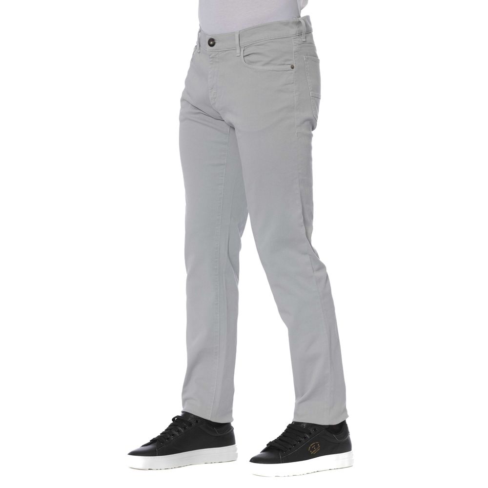 Trussardi Jeans Grey Cotton Men's Jeans