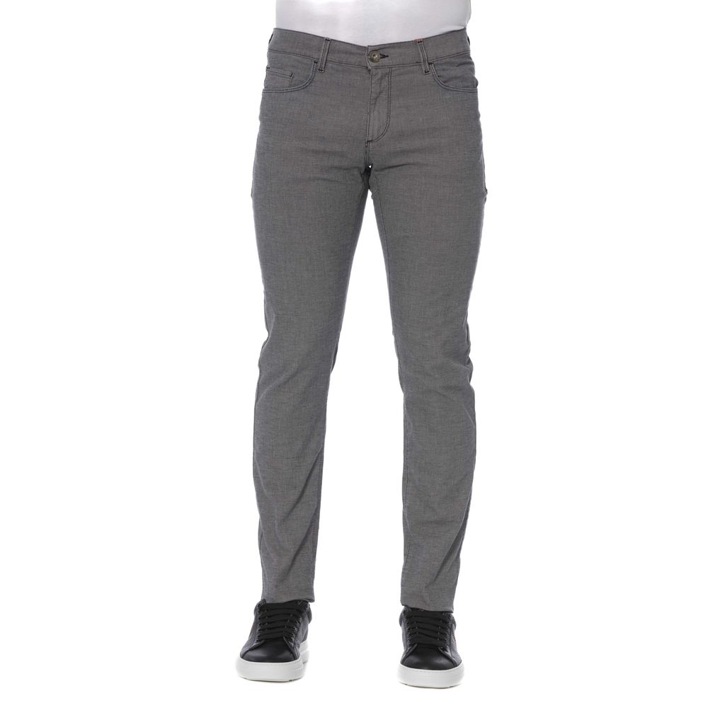 Trussardi Jeans Men's Grey Cotton Trousers