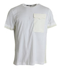Dolce & Gabbana White Cotton Pocket Short Sleeve T-Shirt