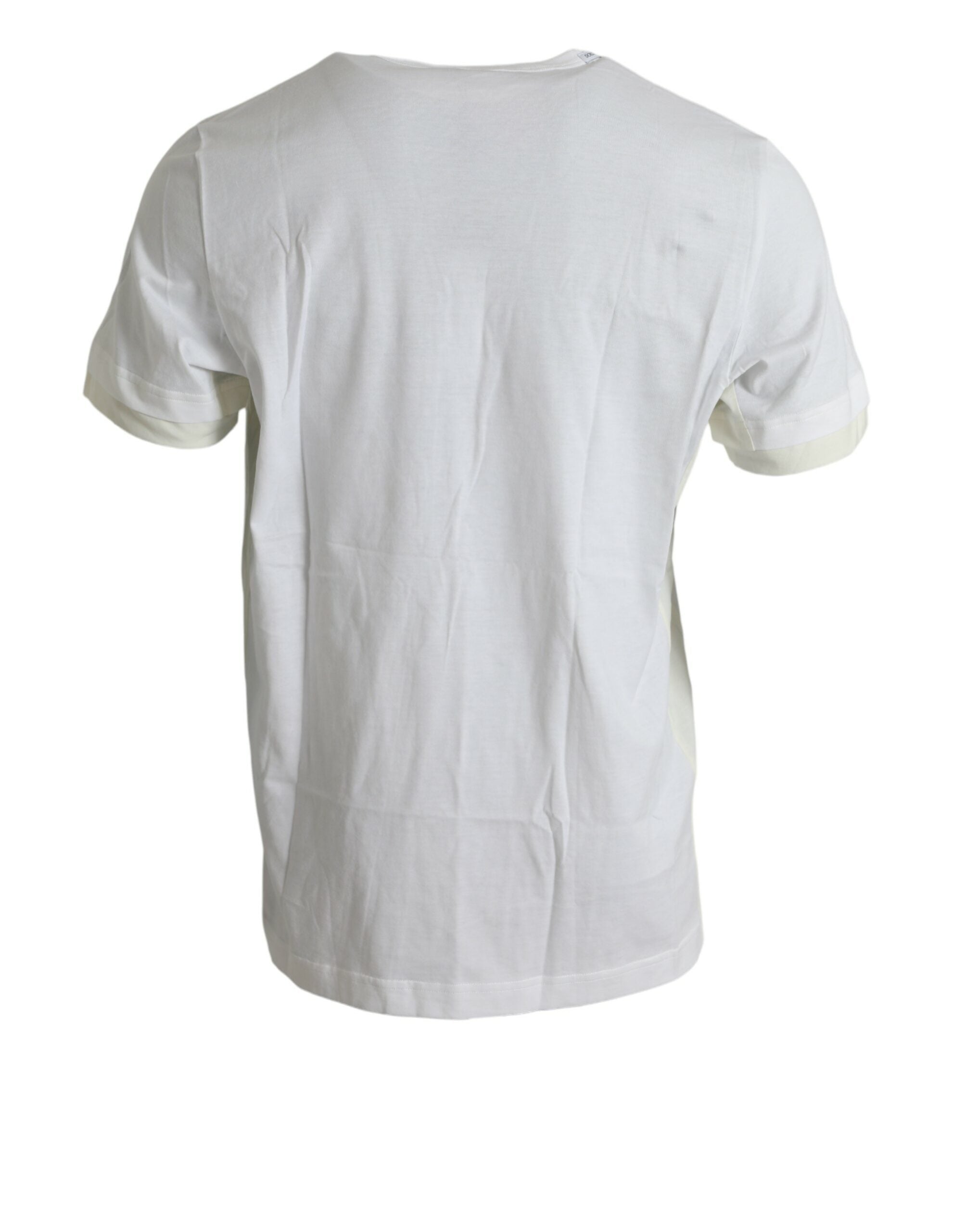 Dolce & Gabbana White Cotton Pocket Short Sleeve T-Shirt