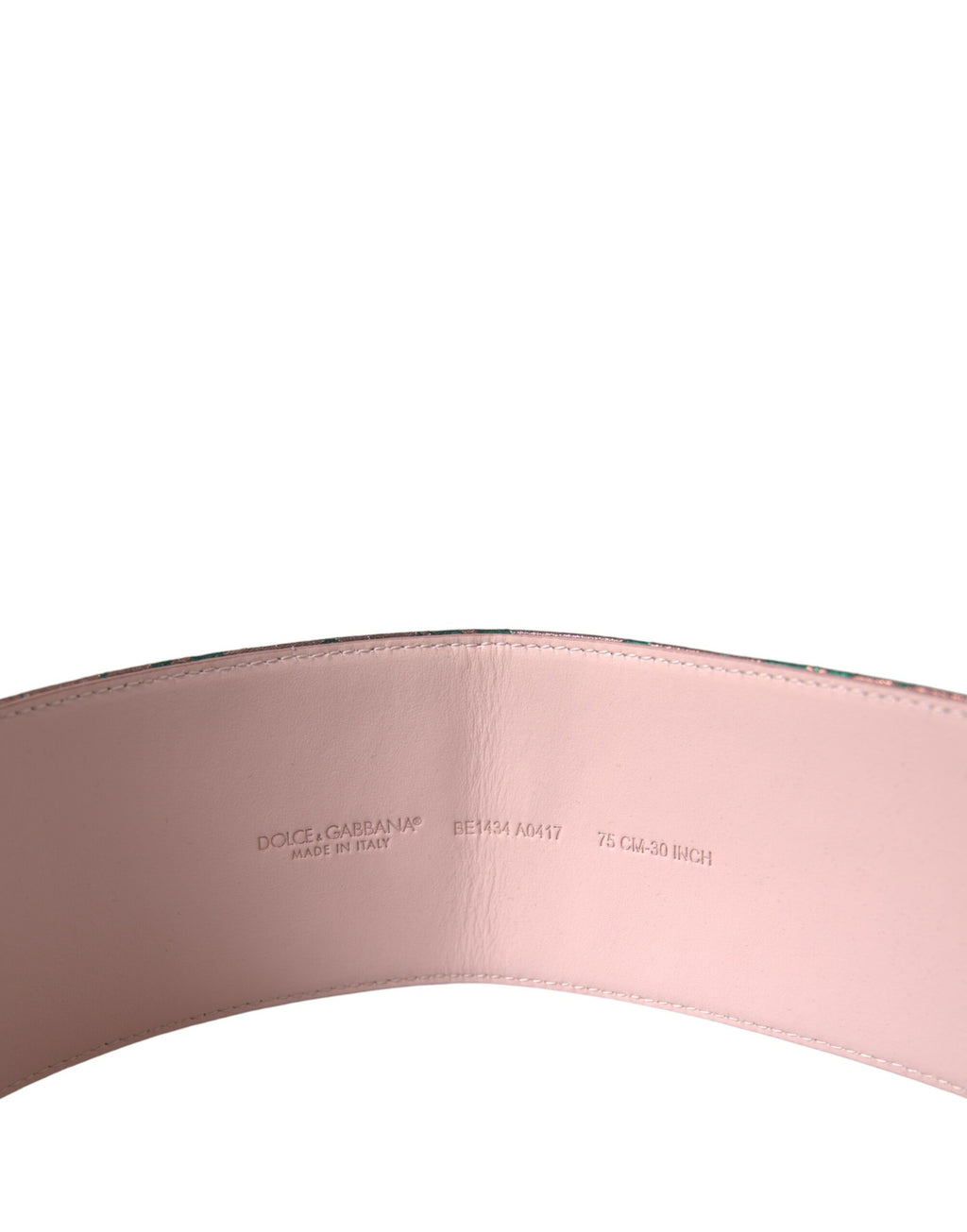 Dolce & Gabbana Multicolor Floral Jacquard Lurex Belt with Gold Buckle