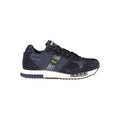 Blue Contrast Lace-Up Trainers in Blue