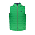 La Martina Slim Sleeveless Green Jacket with Embroidery