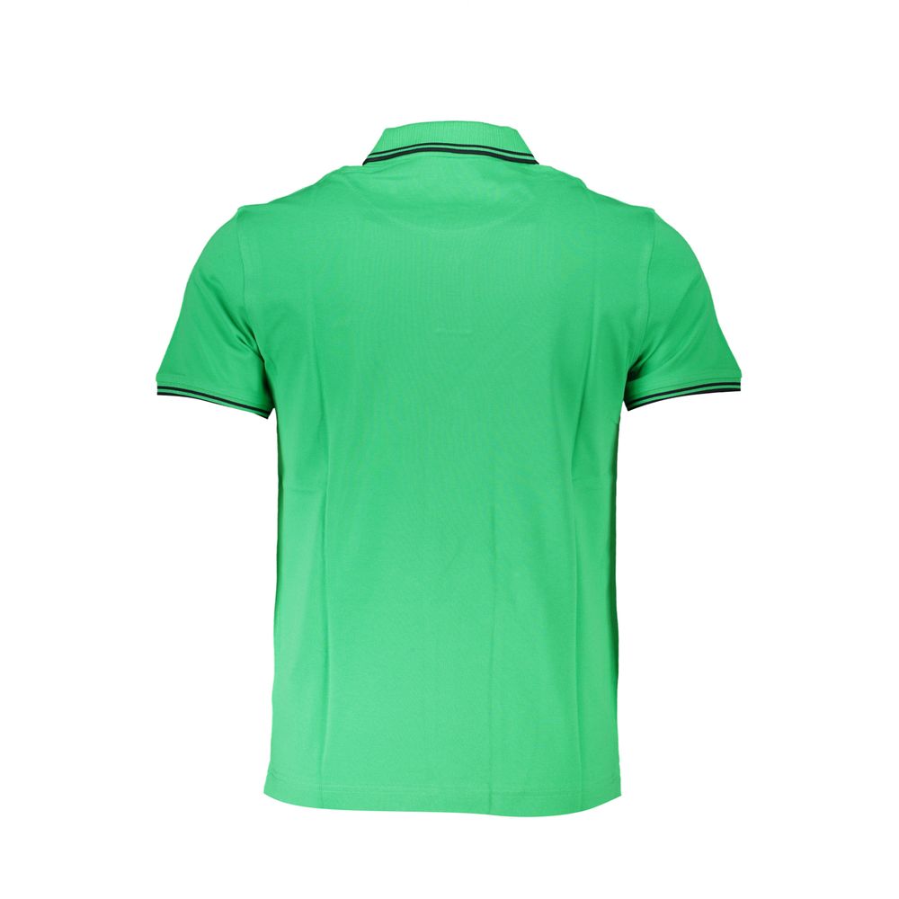 Harmont & Blaine Chic Green Cotton Polo with Contrasting Details