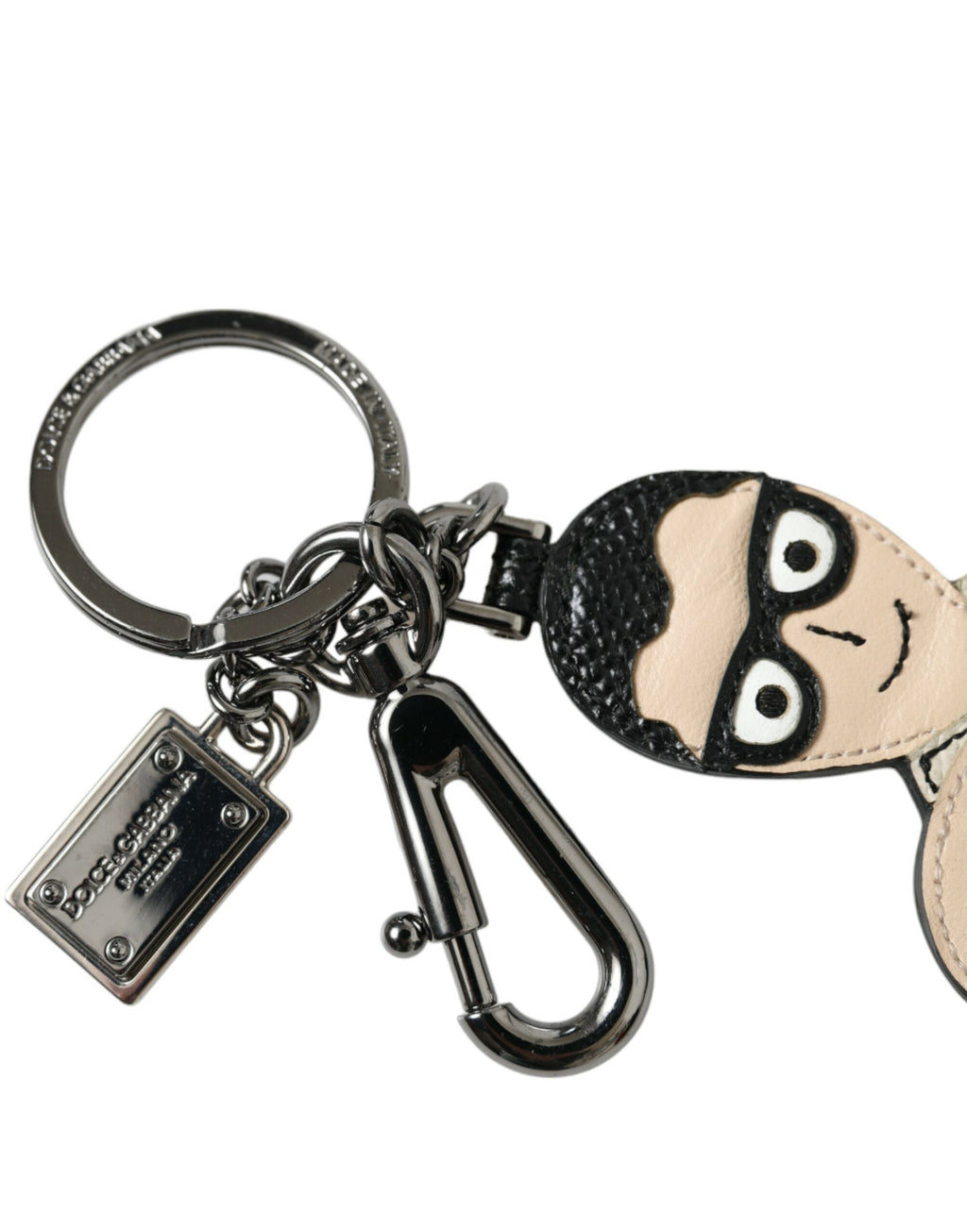 Dolce & Gabbana Leather Domenico Stefano #DGFAMILY Logo Keyring