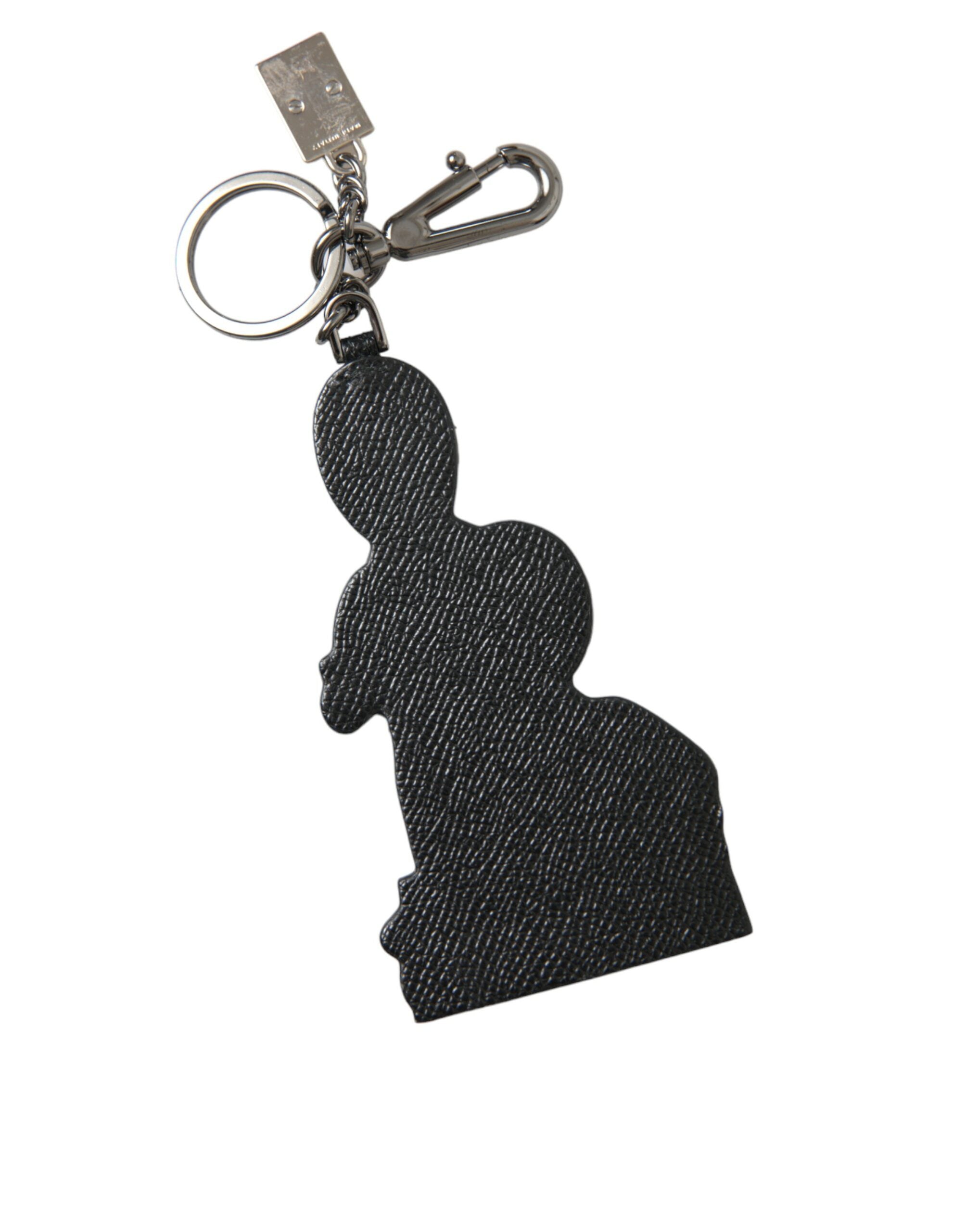 Dolce & Gabbana Leather Domenico Stefano #DGFAMILY Logo Keyring