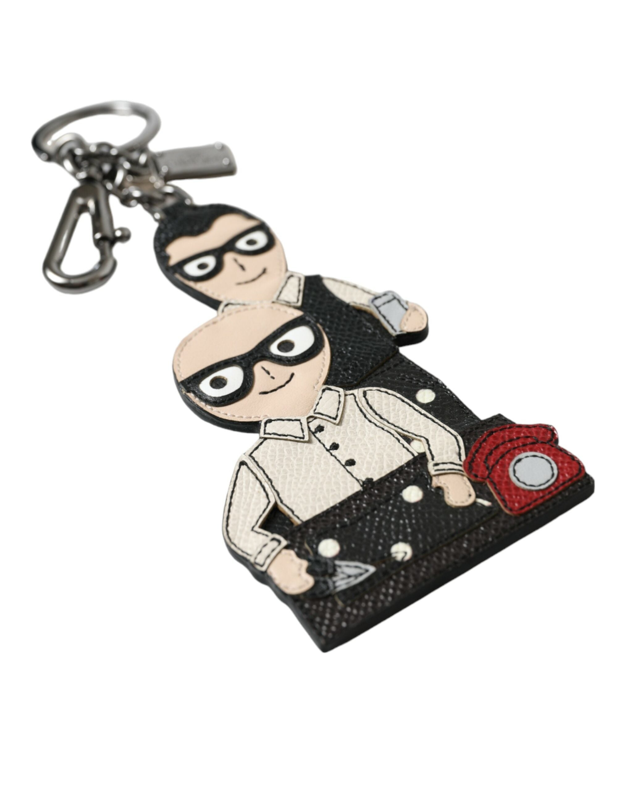 Dolce & Gabbana Leather Domenico Stefano #DGFAMILY Logo Keyring
