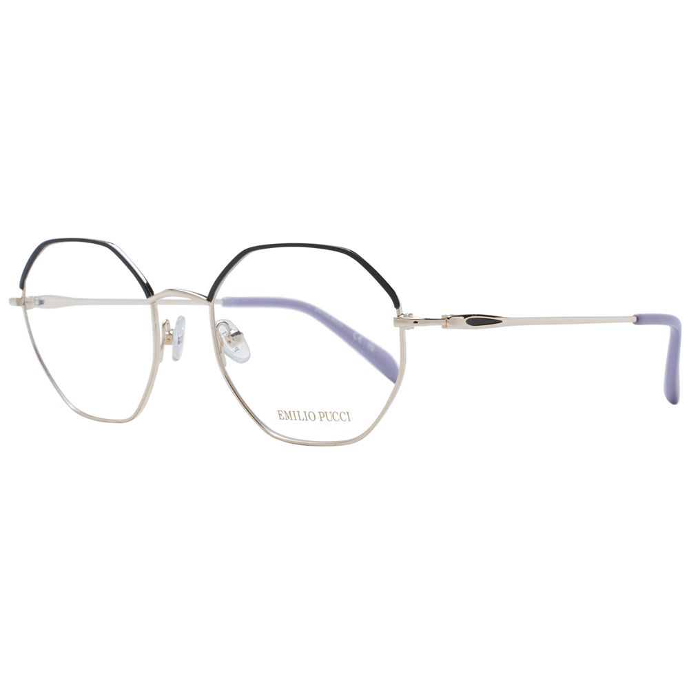 Emilio Pucci Elegante schwarze Metallbrille (Fassung)