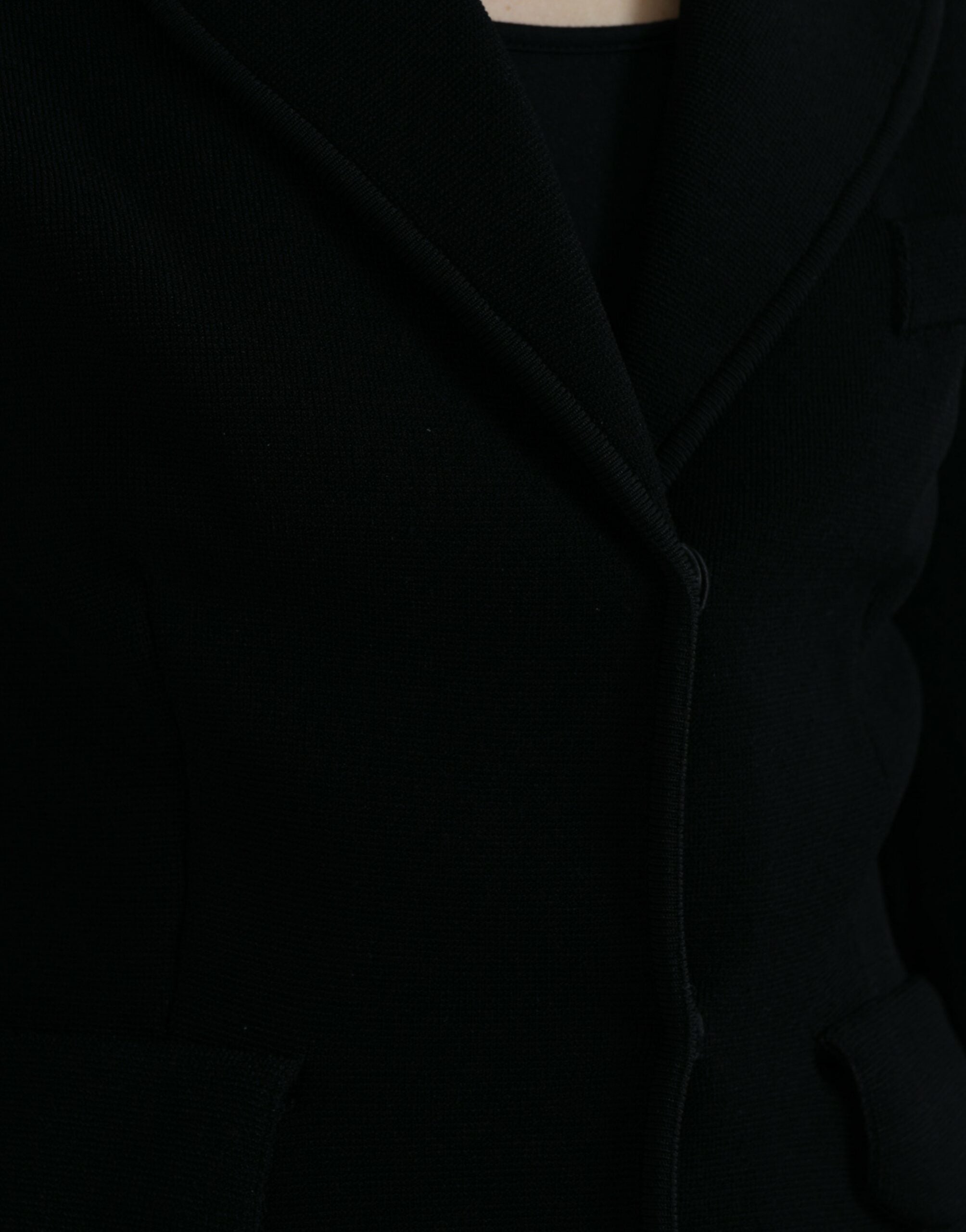 Dolce & Gabbana Schwarze einreihige Blazerjacke aus Viskose