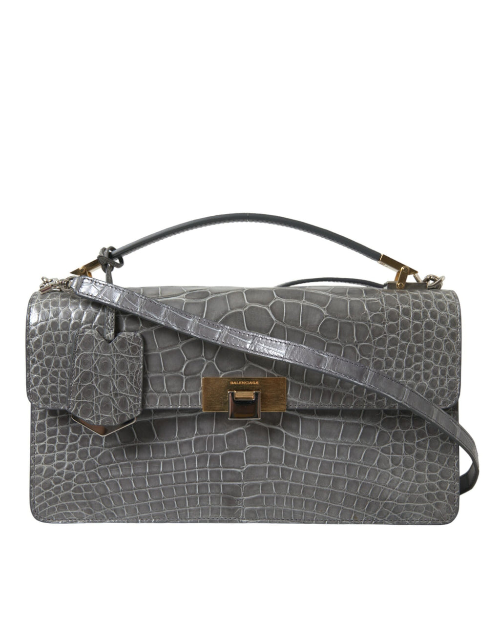Balenciaga Grey Exotic Leather Handbag Medium Shoulder