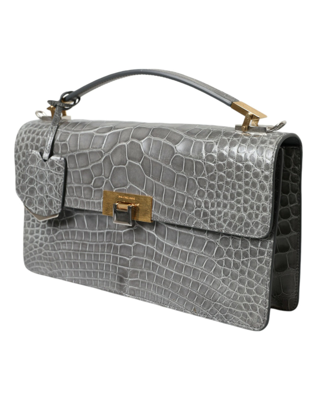 Balenciaga Grey Exotic Leather Handbag Medium Shoulder