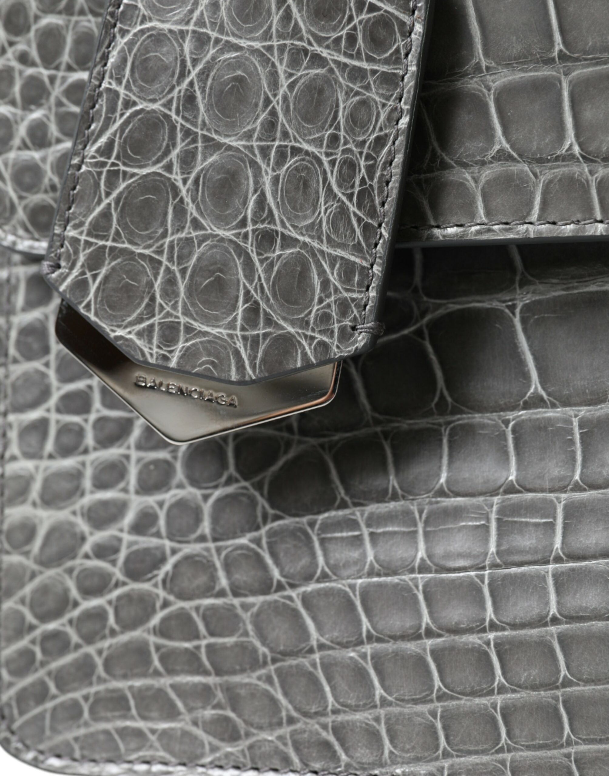 Balenciaga Grey Exotic Leather Handbag Medium Shoulder