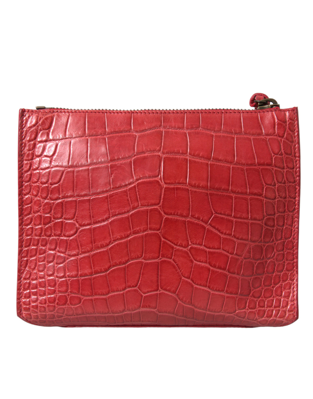 Balenciaga Red Exotic Skin Leather Classic Pouch Wallet Wristlet Bag