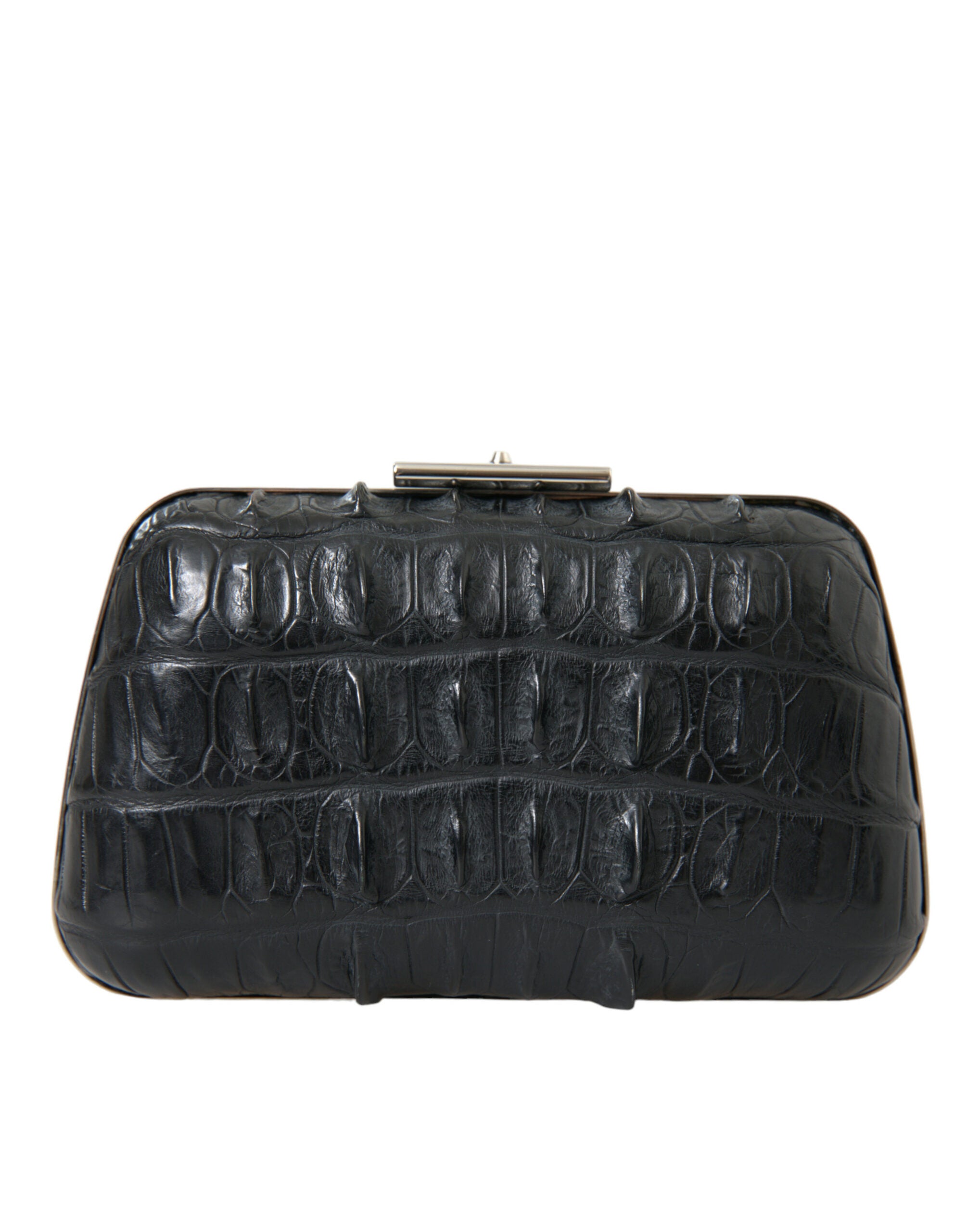 Balenciaga Schwarze Exotenhaut Leder Umhängetasche Crossbody Box Clutch Bag