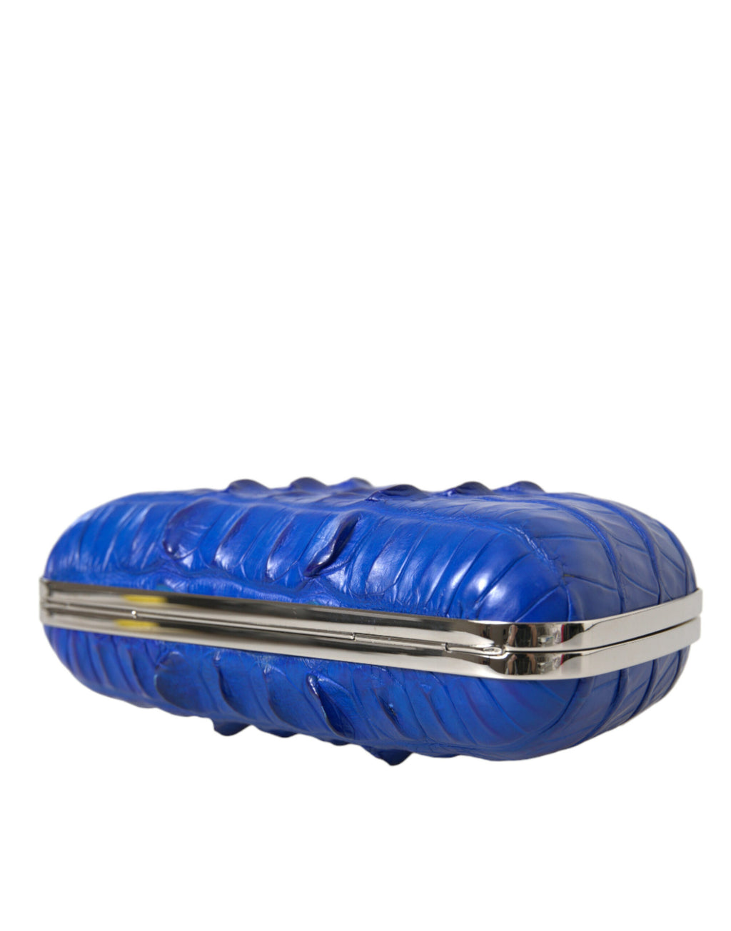 Balenciaga Blaue exotische Haut Leder Schulter Crossbody Box Clutch Tasche