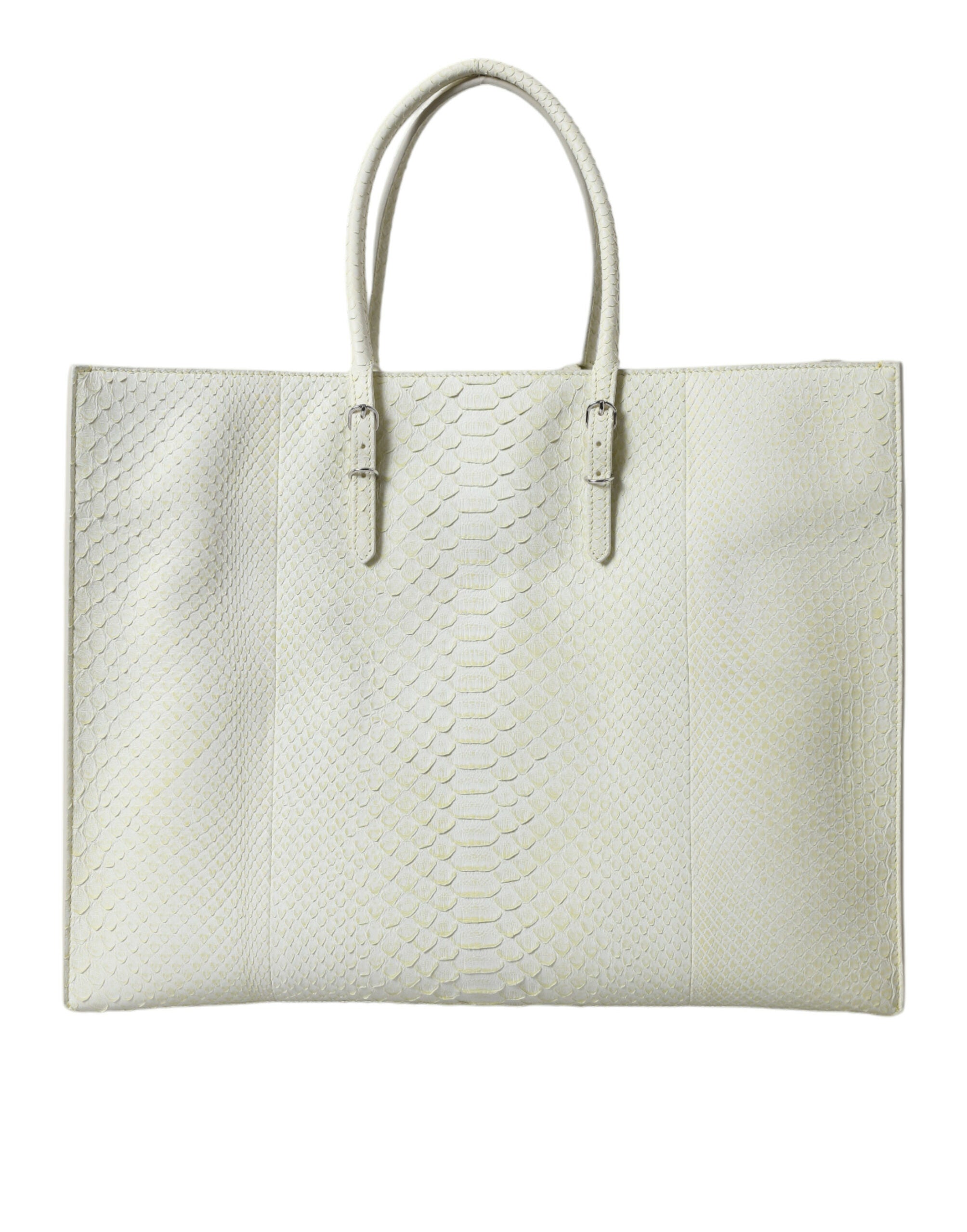 Balenciaga White Yellow Exotic Skin Leather Shopping Bag PAPER Bag