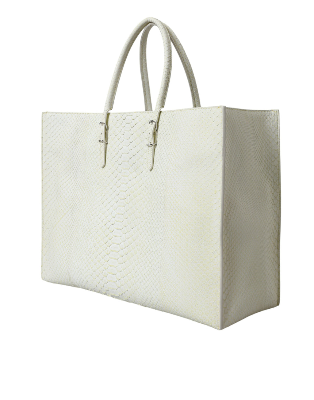 Balenciaga White Yellow Exotic Skin Leather Shopping Bag PAPER Bag