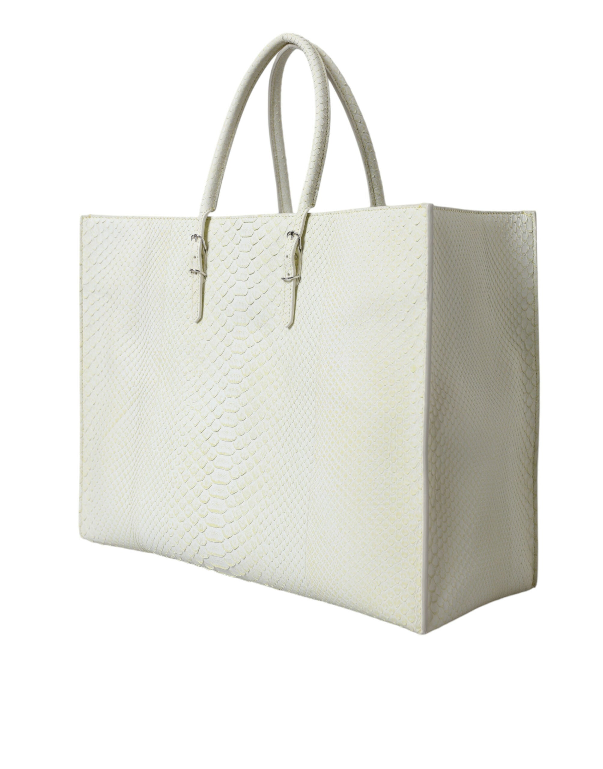 Balenciaga White Yellow Exotic Skin Leather Shopping Bag PAPER Bag