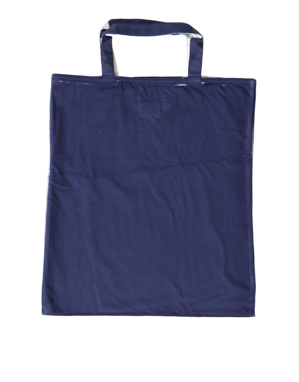 Prada Blauer Jersey Stoff Logo Schultertasche Einkaufstasche Einkaufstasche