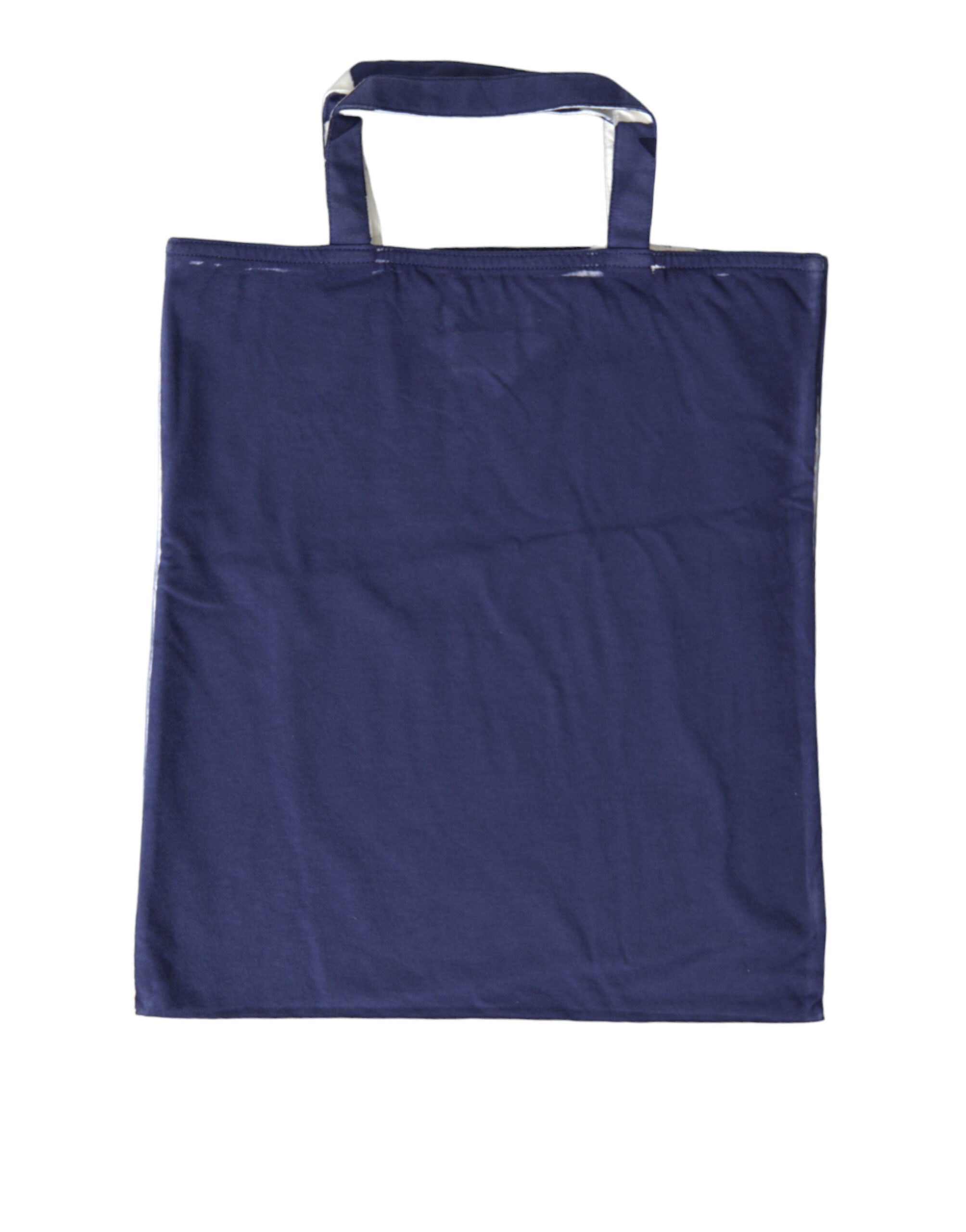 Prada Blauer Jersey Stoff Logo Schultertasche Einkaufstasche Einkaufstasche