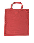 Prada Rote Jersey-Stofflogo-Schulter-Einkaufstasche