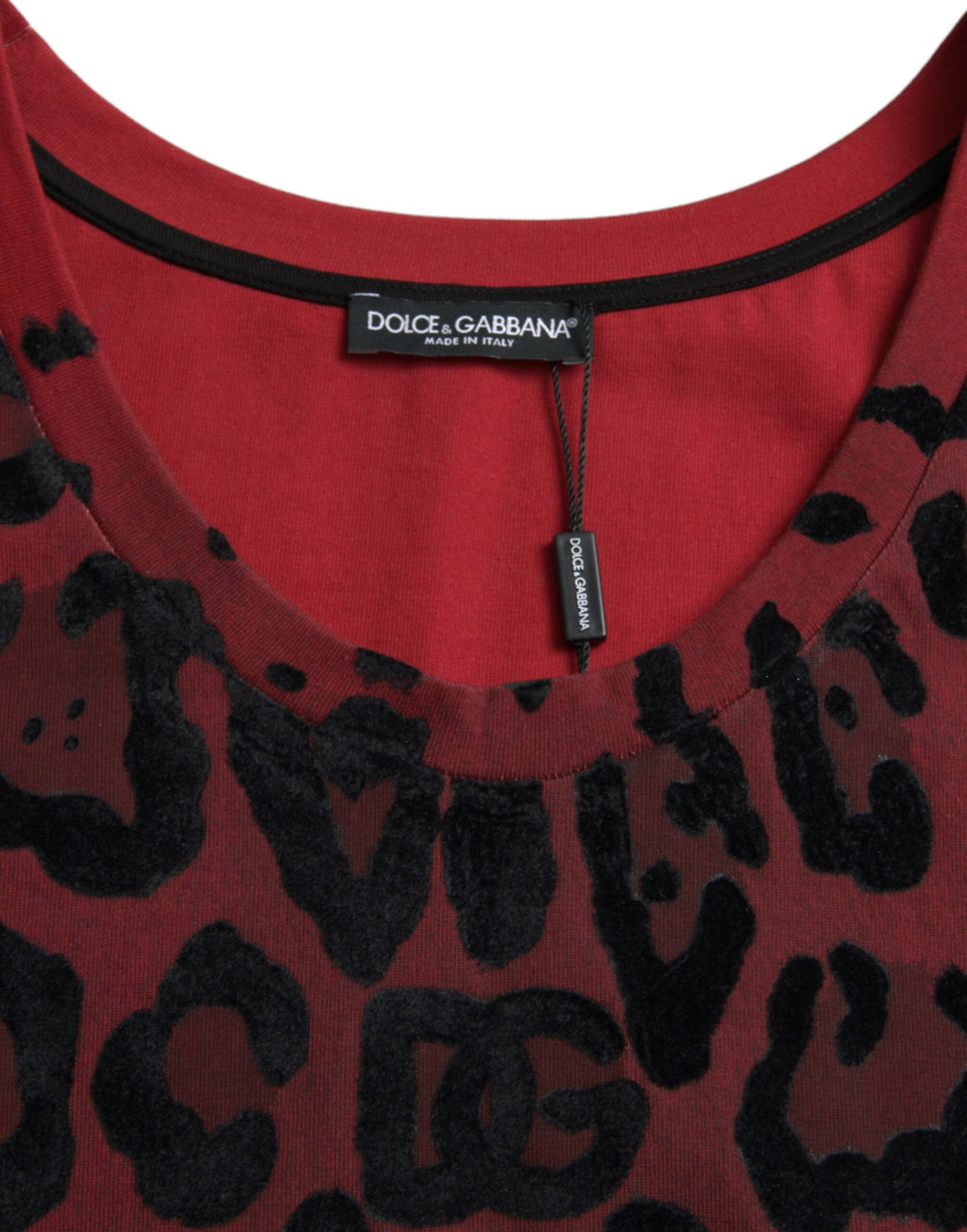 Dolce & Gabbana Red Leopard Print Sleeveless Tank T-Shirt