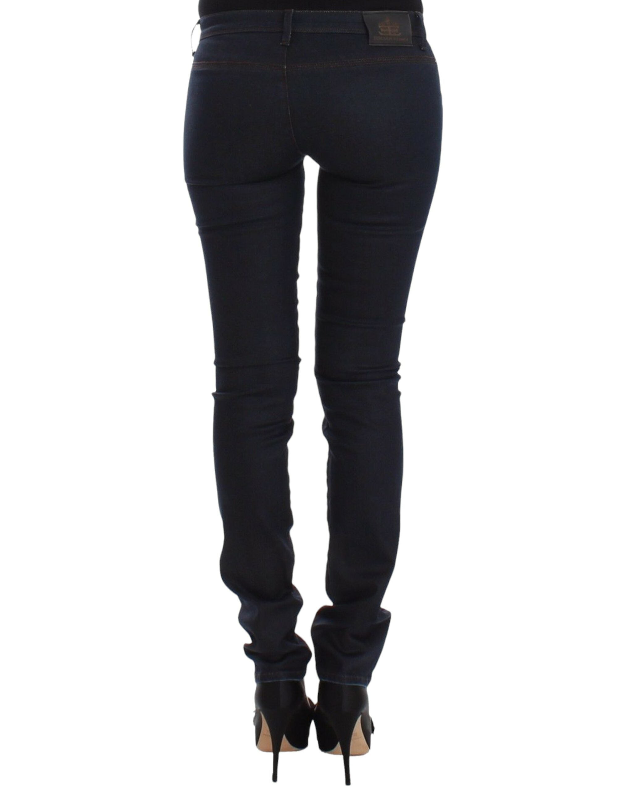 Ermanno Scervino Blaue Slim Jeans Denim-Hosen Skinny Leg Stretch