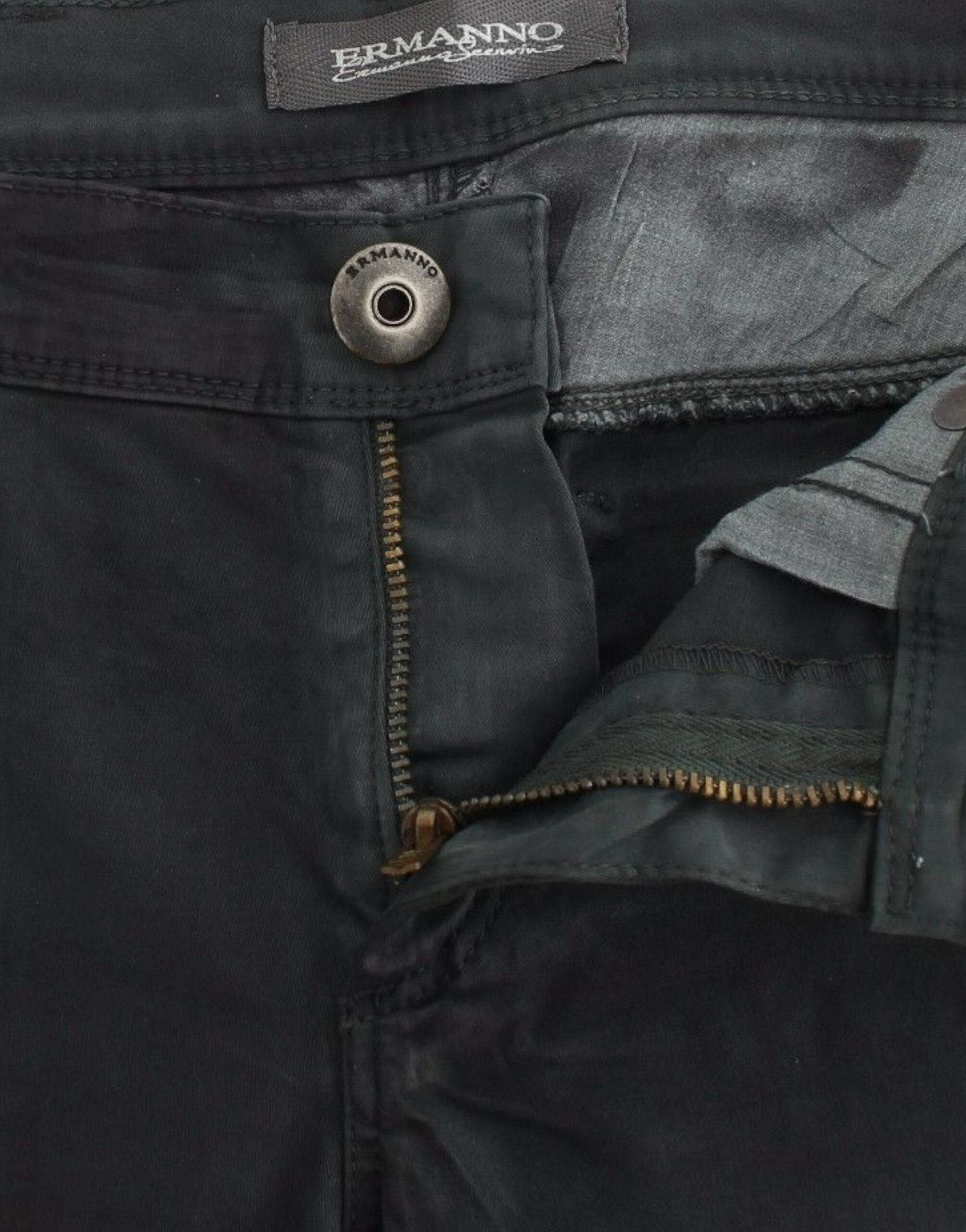 Ermanno Scervino Grüne Slim Jeans Denim-Hosen Straight Leg Stretch