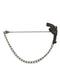 Dolce & Gabbana Brass Copper Silk Revolver Pistol Men's Brooch Pin