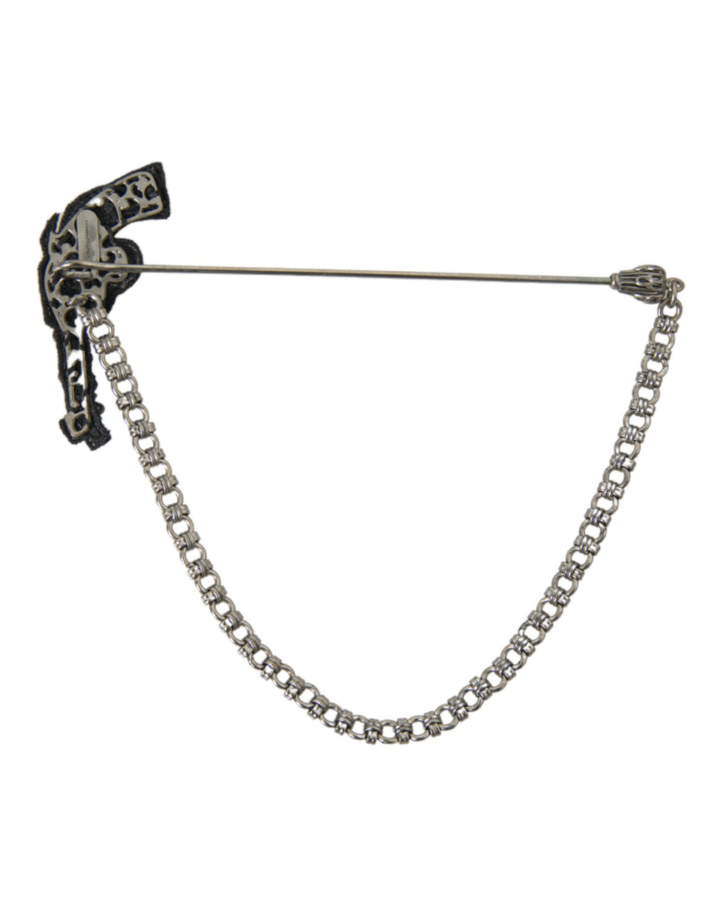 Dolce & Gabbana Brass Copper Silk Revolver Pistol Men's Brooch Pin