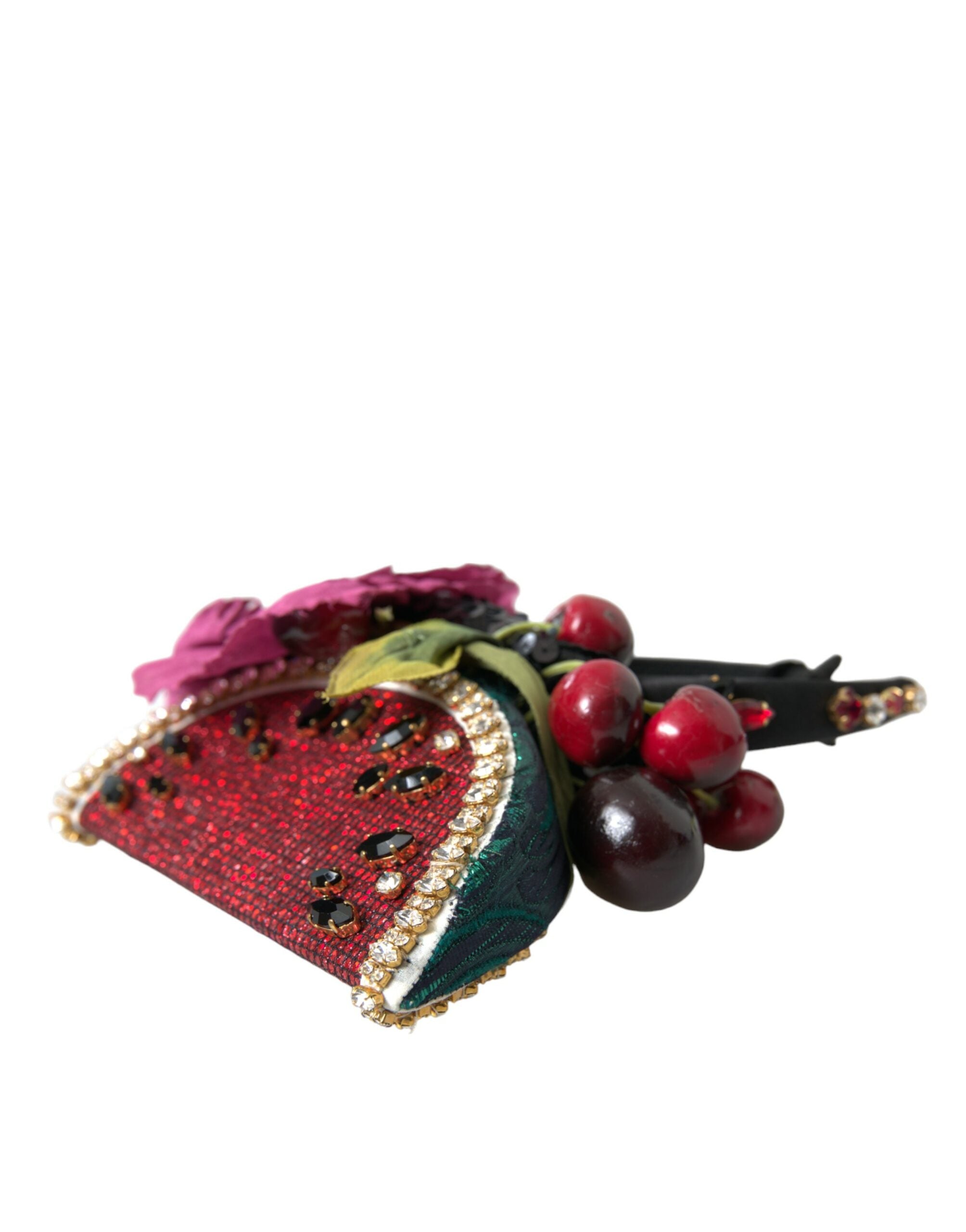 Dolce & Gabbana Red Watermelon Cherry Crystal Headband Statement Tiara