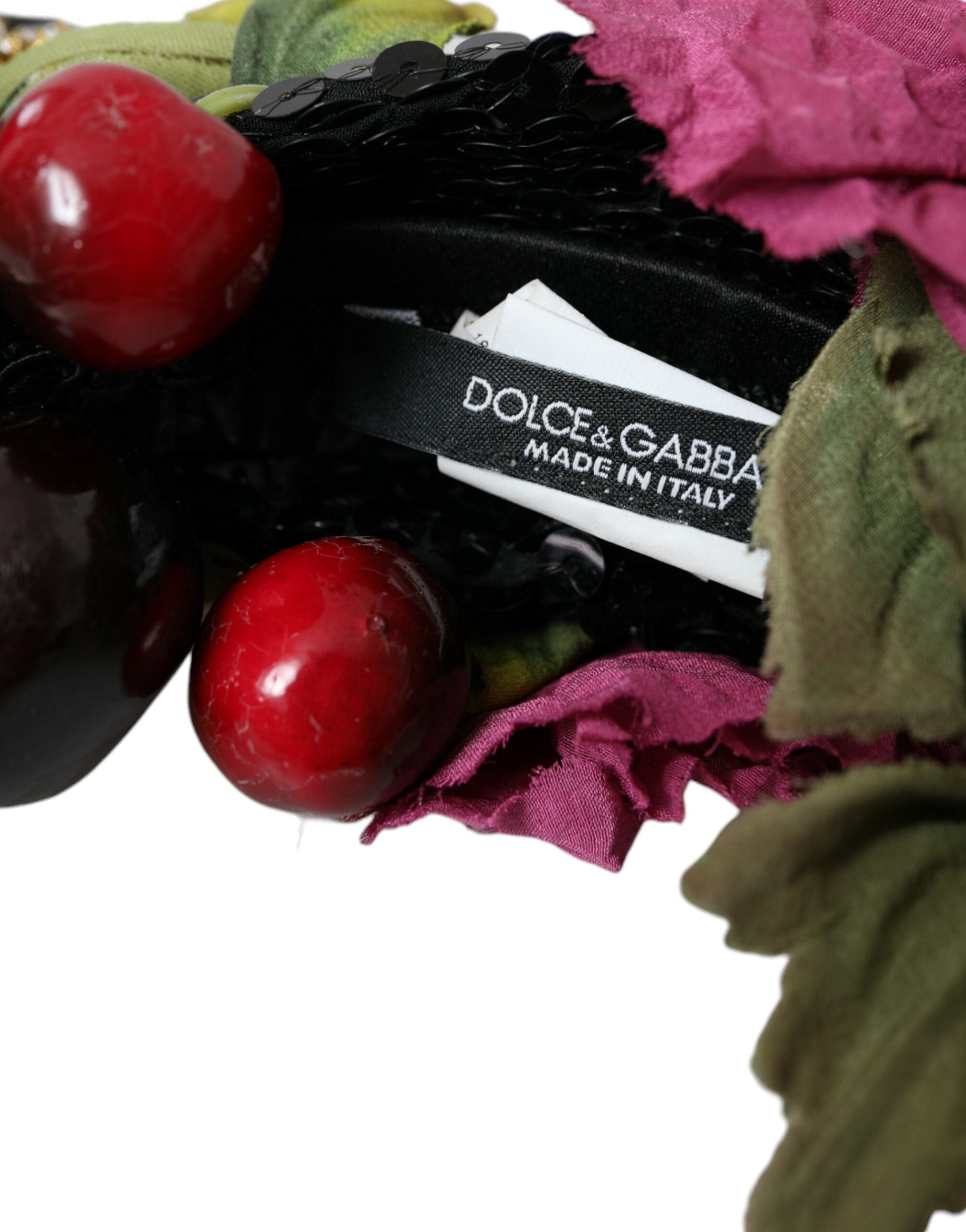 Dolce & Gabbana Red Watermelon Cherry Crystal Headband Statement Tiara