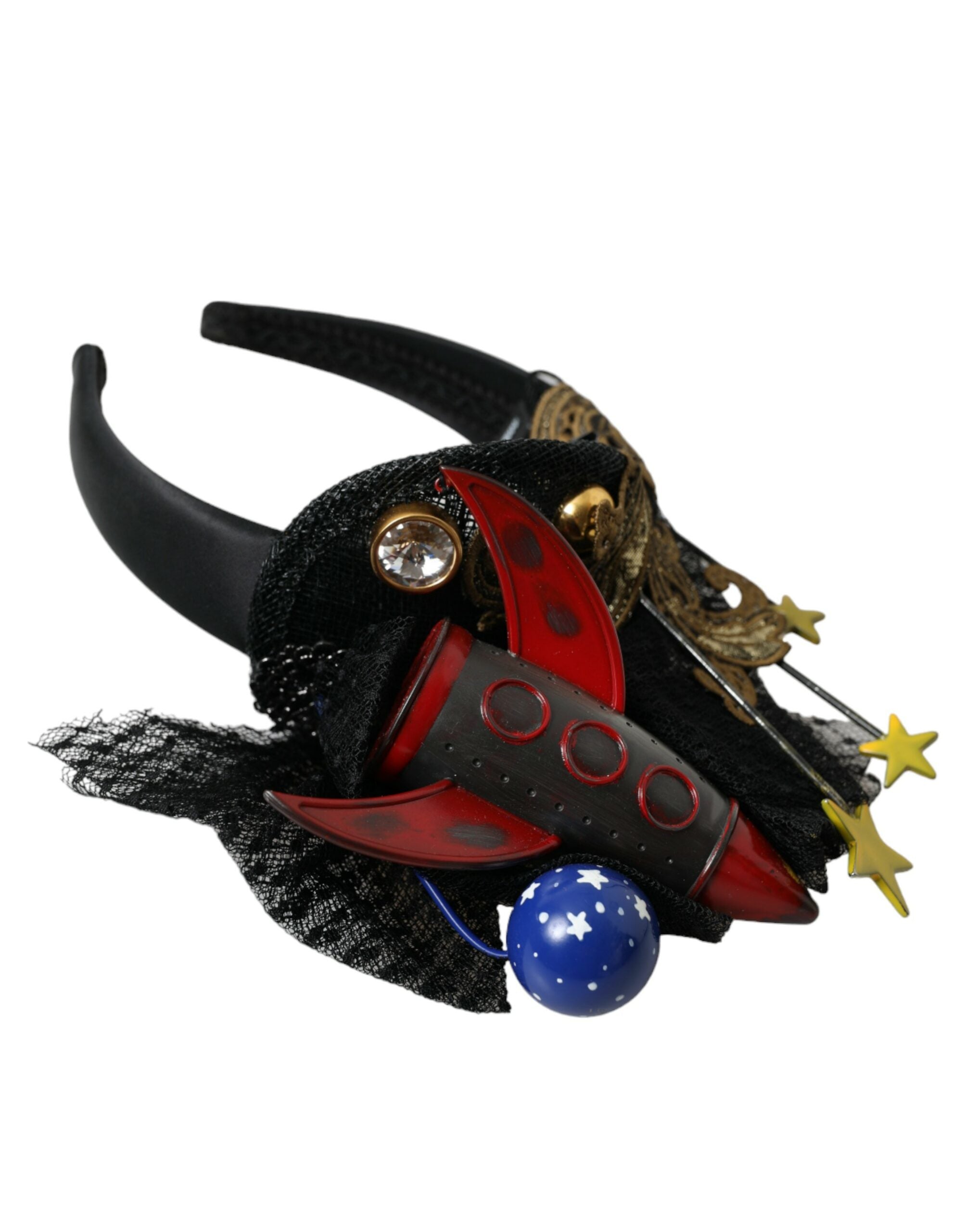 Dolce & Gabbana Multicolor Missile Rocket Crystal Stars Headband Tiara
