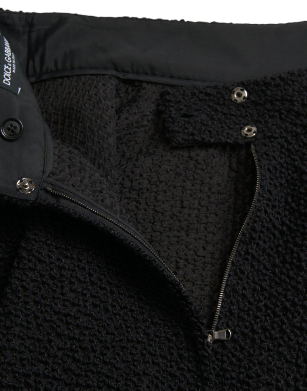 Dolce & Gabbana Schwarzer Rock mit hoher Taille und knielanger A-Linie