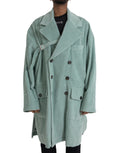 Dolce & Gabbana Blue double-breasted cotton corduroy jacket