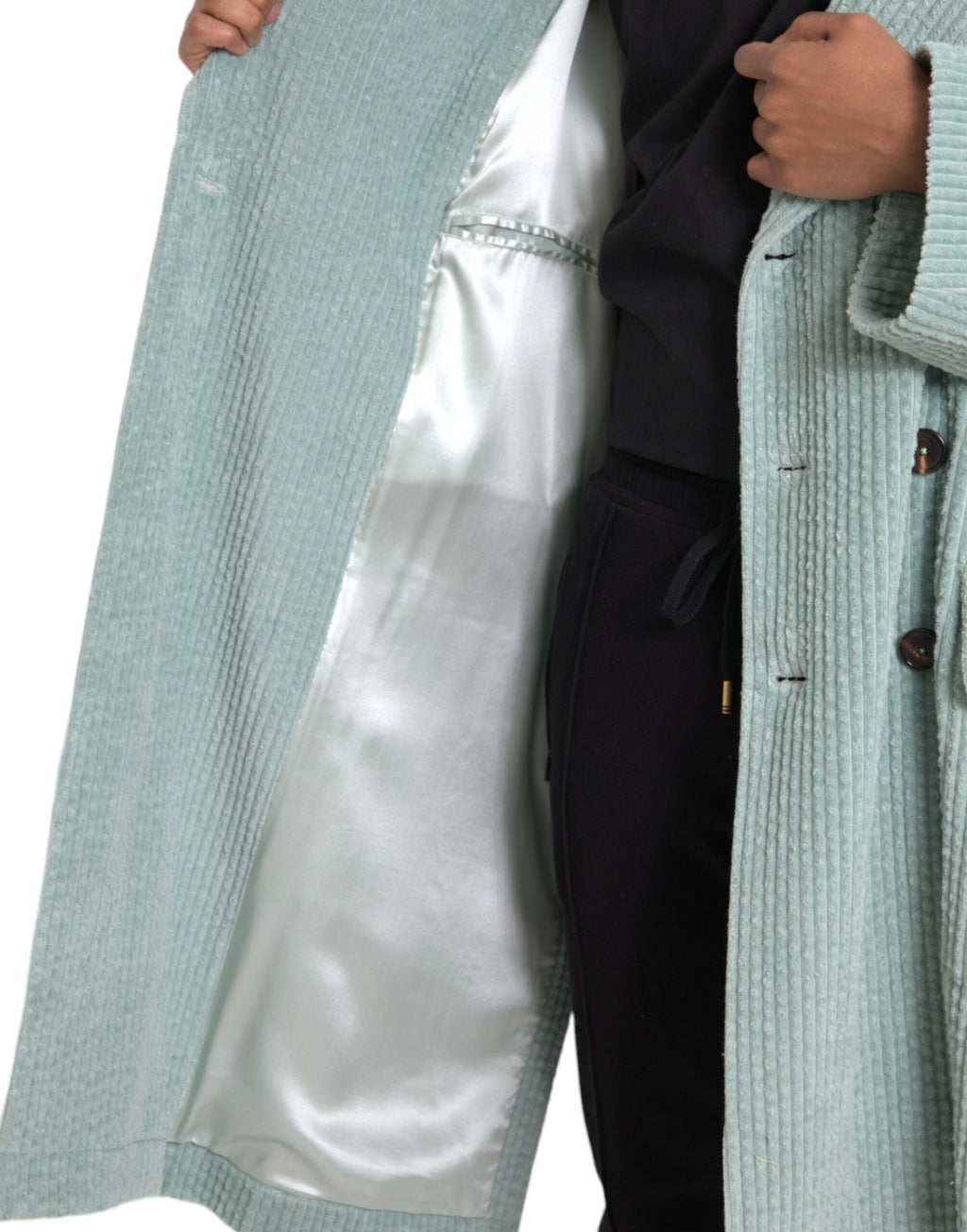 Dolce & Gabbana Blue double-breasted cotton corduroy jacket