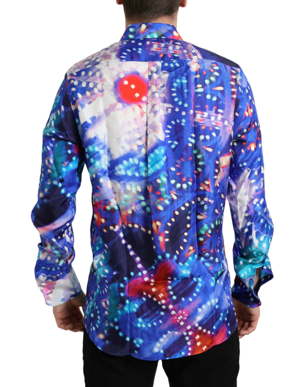 Dolce & Gabbana Purple Luminarie Silk Martini Shirt