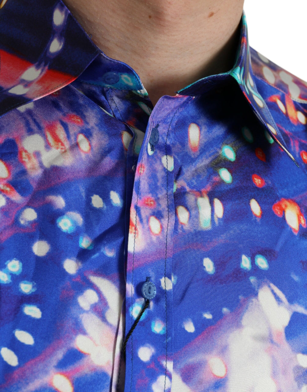 Dolce & Gabbana Purple Luminarie Silk Martini Shirt