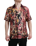 Dolce & Gabbana Multicolor Button-Down Silk Shirt