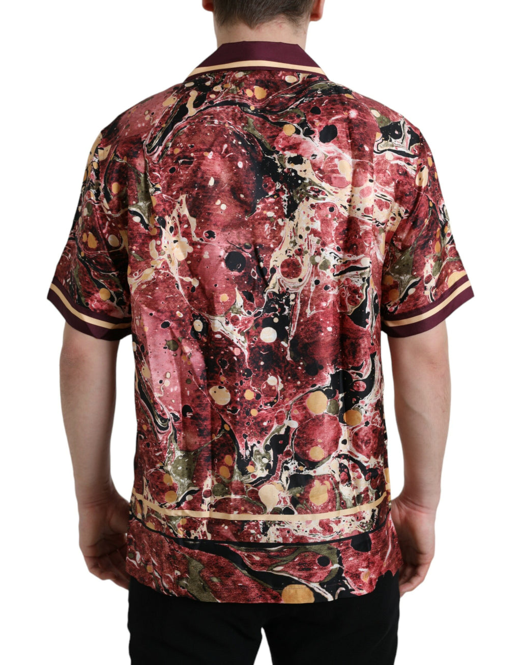 Dolce & Gabbana Multicolor Button-Down Silk Shirt