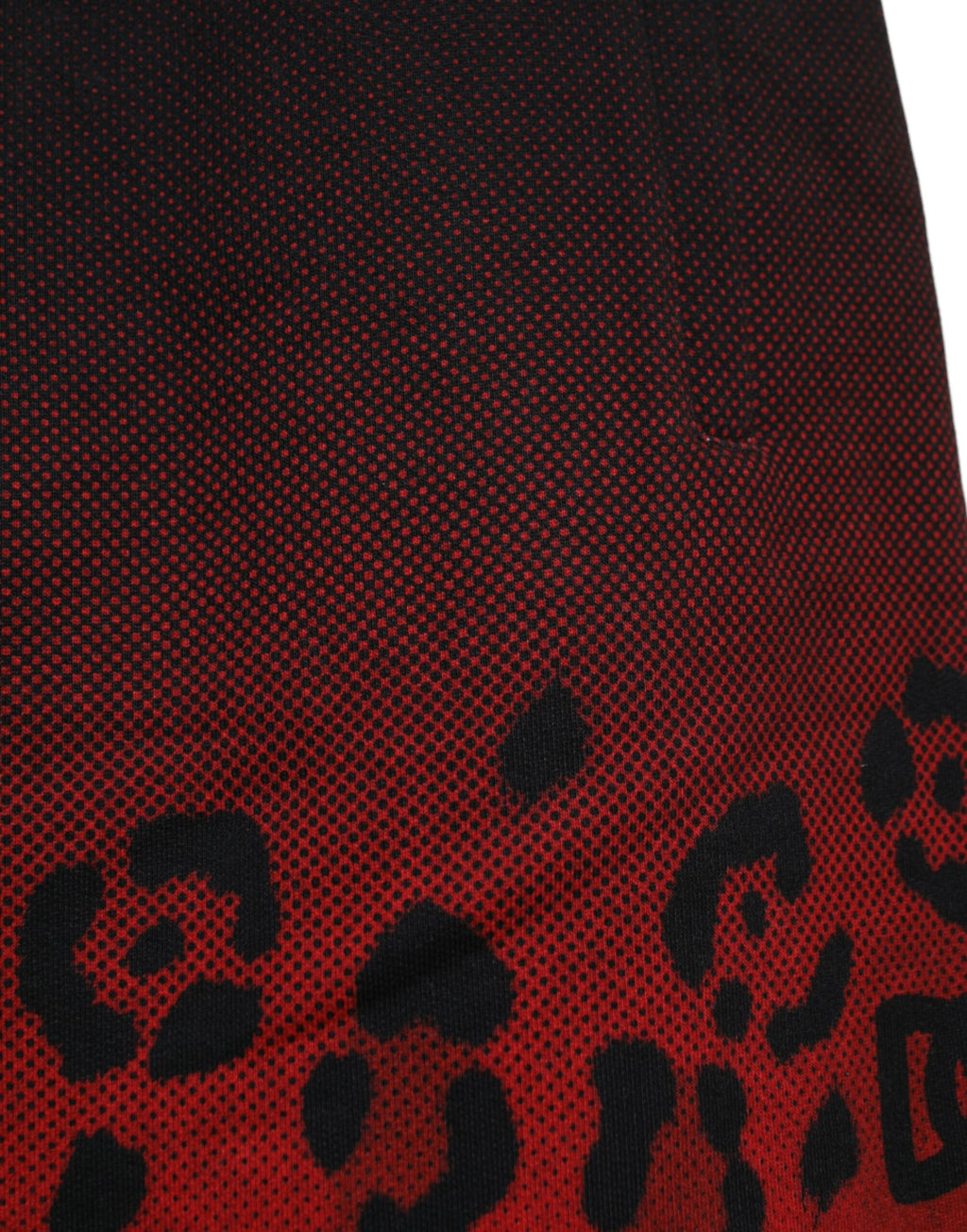Dolce & Gabbana Red Cotton Leopard Print Bermuda Shorts