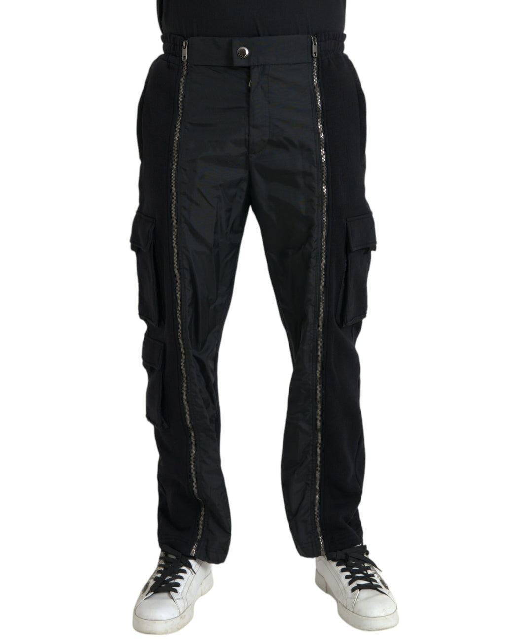 Dolce & Gabbana Black Cotton Blend Skinny Trousers