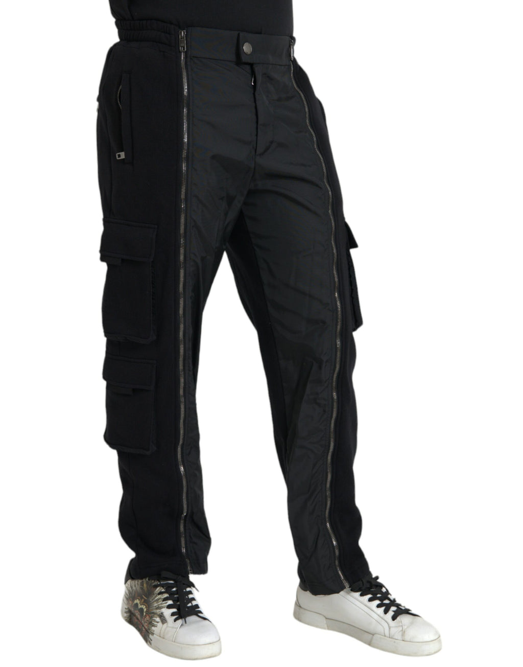 Dolce & Gabbana Black Cotton Blend Skinny Trousers