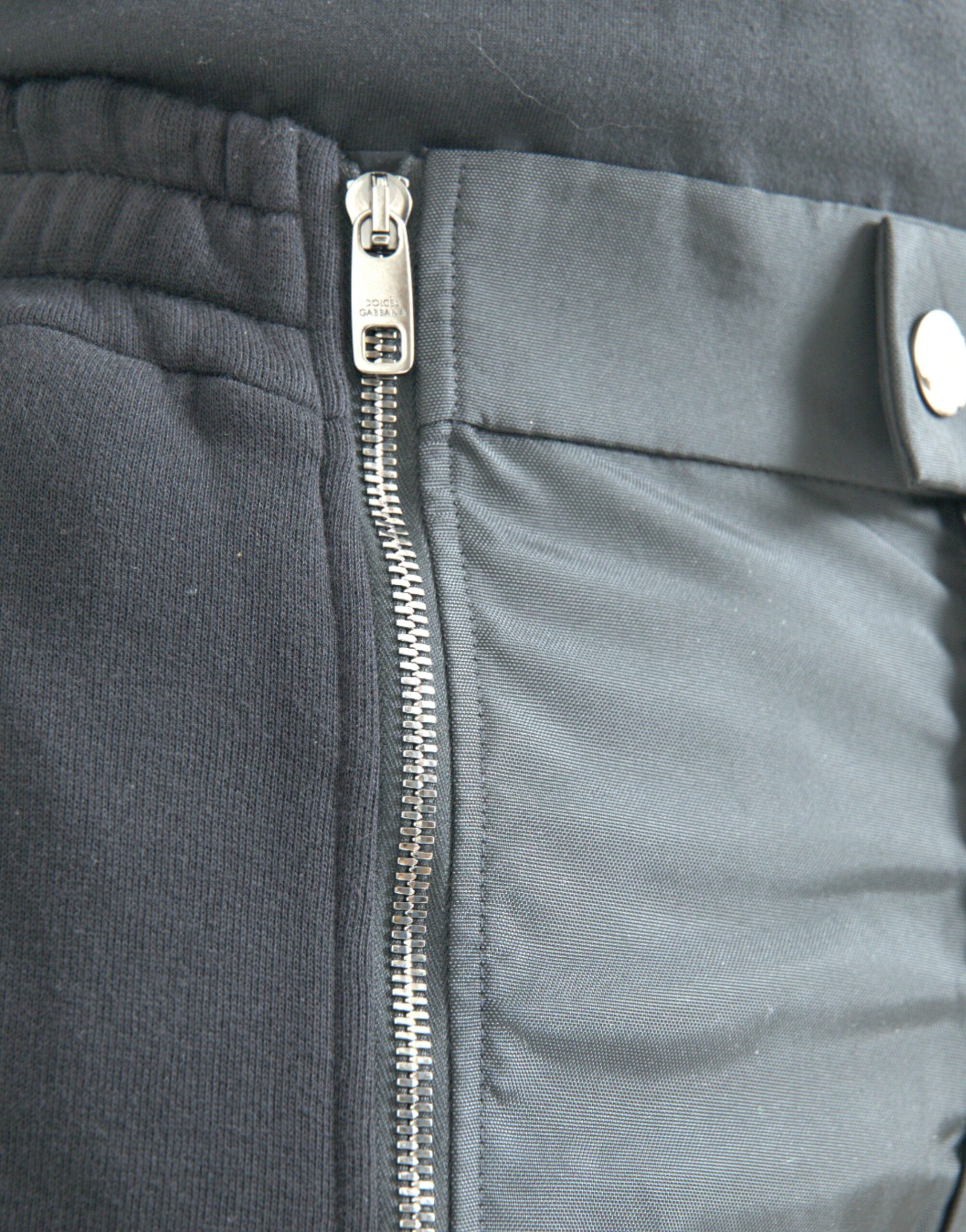 Dolce & Gabbana Black Cotton Blend Skinny Trousers