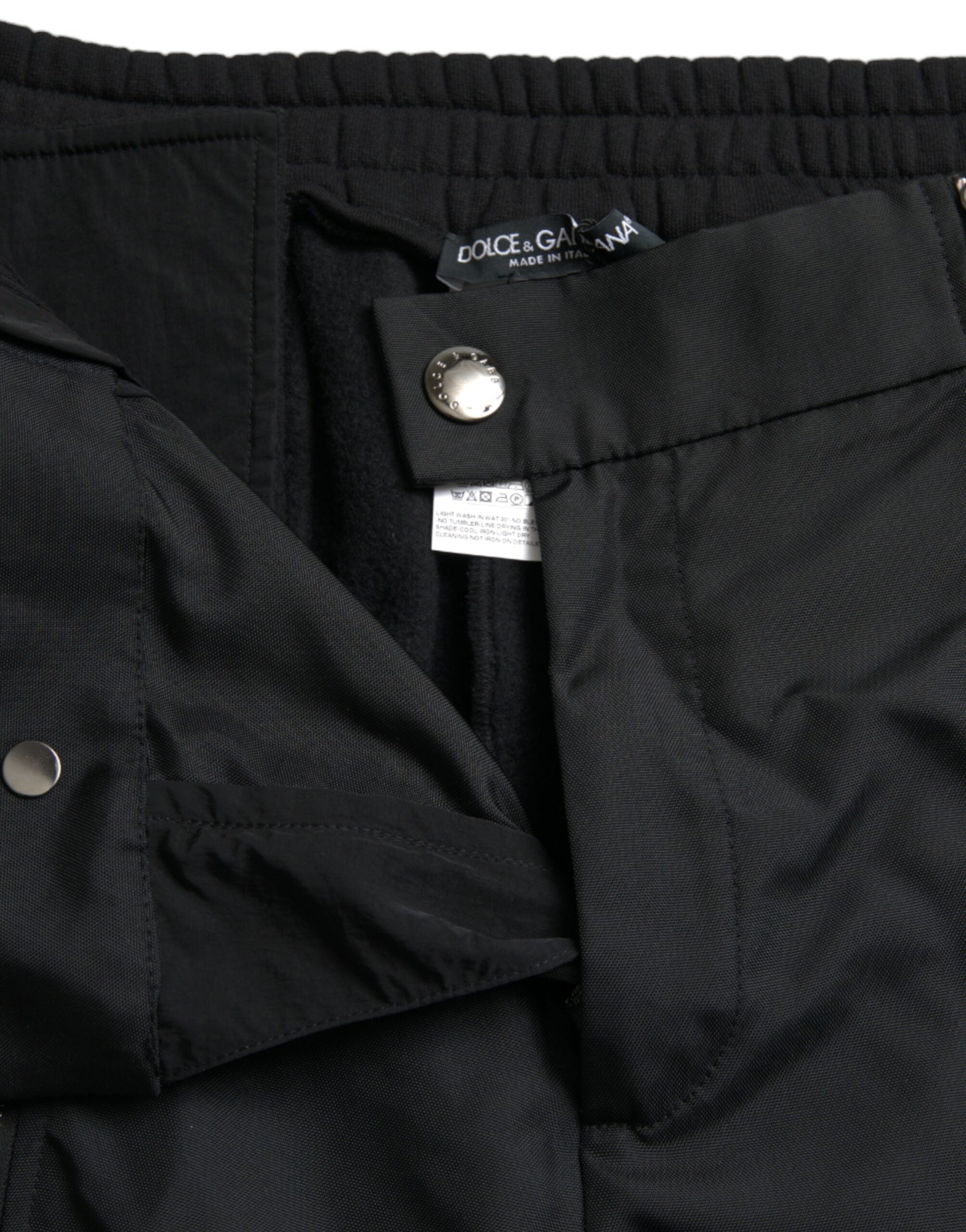 Dolce & Gabbana Black Cotton Blend Skinny Trousers
