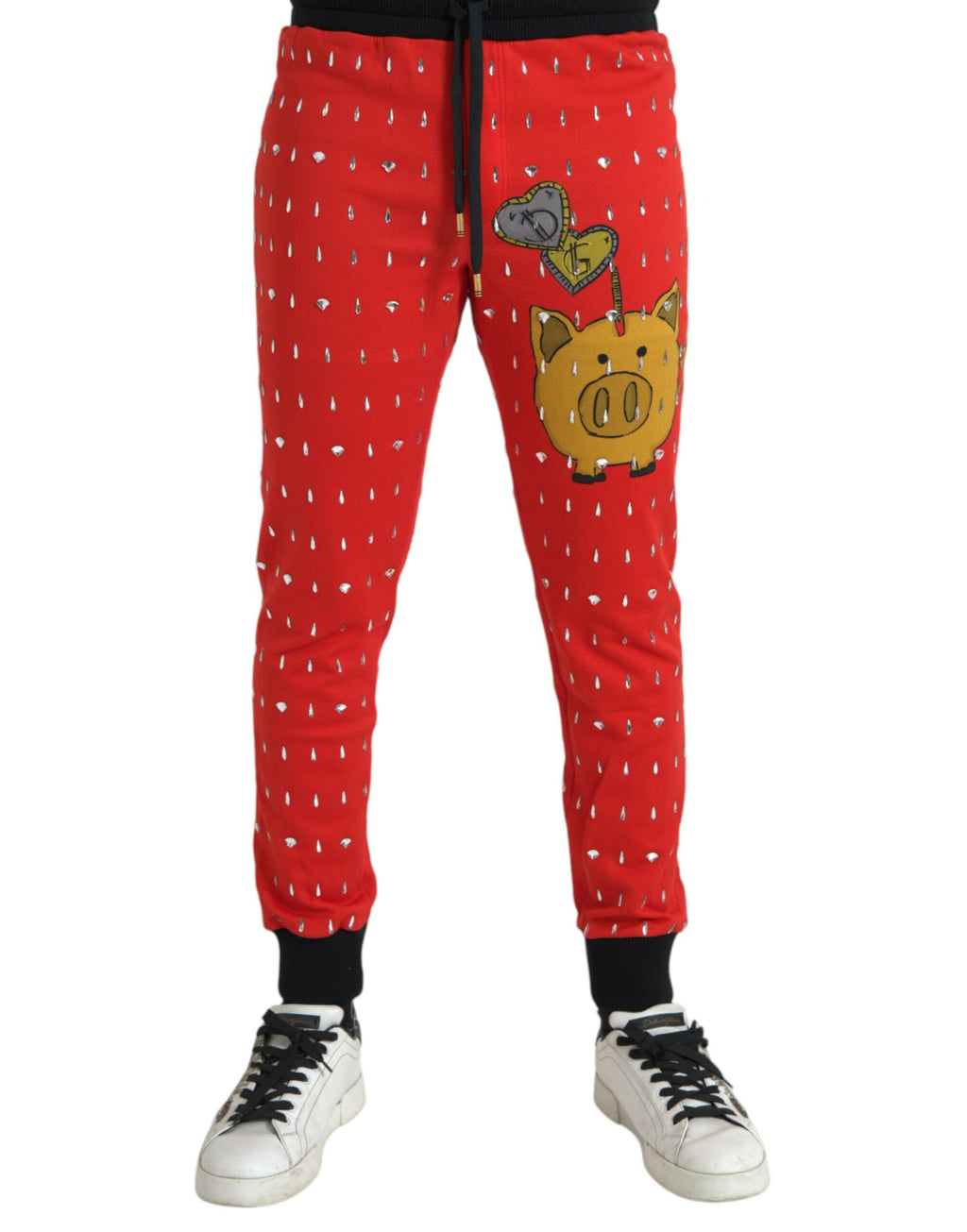 Dolce & Gabbana Red Year of the Pig Jogger Sweatpants