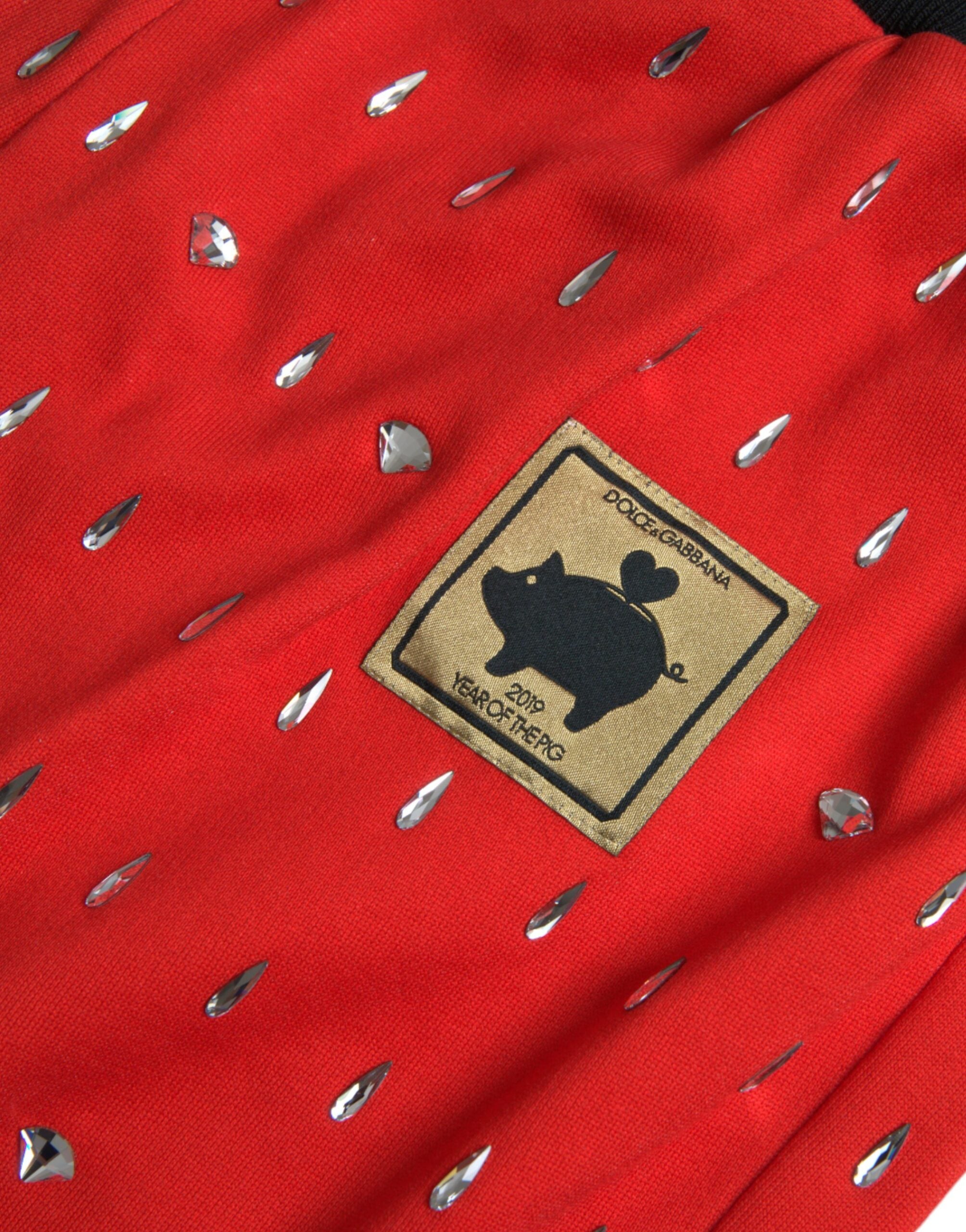 Dolce & Gabbana Red Year of the Pig Jogger Sweatpants